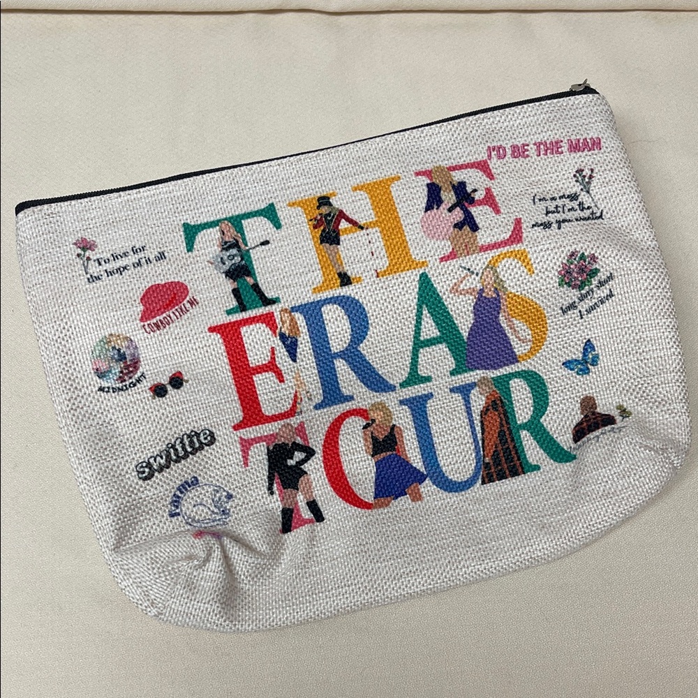 Taylor Swift Multicolor Graphic Cosmetic Bag